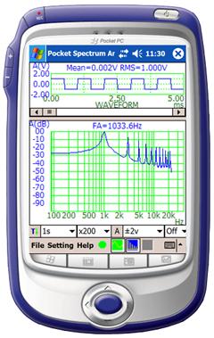 Virtins Pocket Spectrum Analyzer 1.0 software screenshot