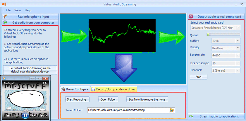 Virtual Audio Streaming 4.0 software screenshot
