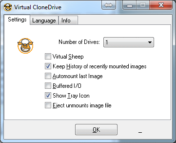 Virtual CloneDrive 5.5.0.0 software screenshot