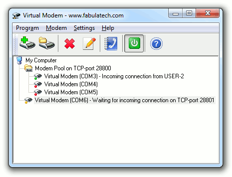 Virtual Modem 2.2.2 software screenshot