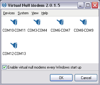 Virtual Null Modem 2.5.6.209 software screenshot