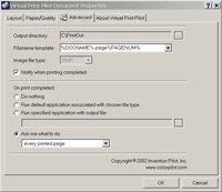 Virtual Print Pilot 1.22 software screenshot