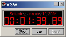 Virtual Stopwatch 3.20 software screenshot