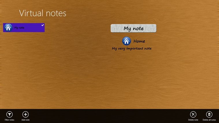 Virtual notes 2.0.0.2 software screenshot