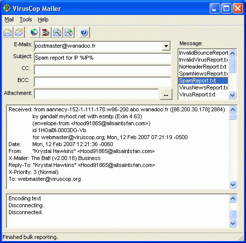 VirusCop 2.00 software screenshot