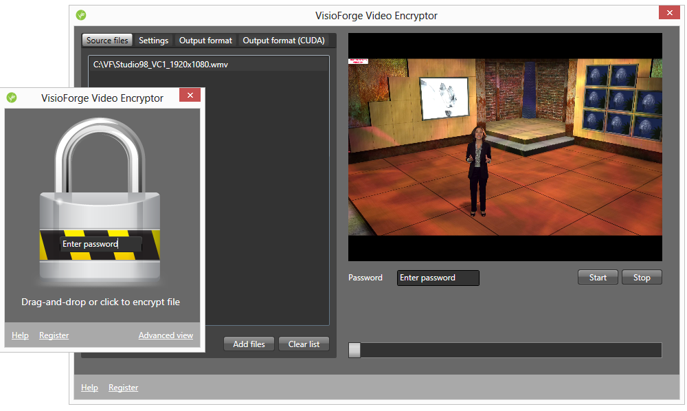 VisioForge Video Encryptor 3.0 software screenshot