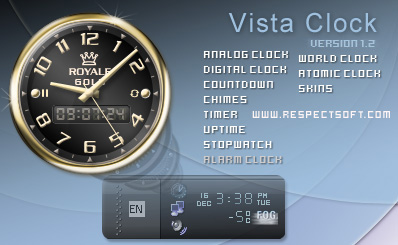 Vista Clock 1.2 software screenshot