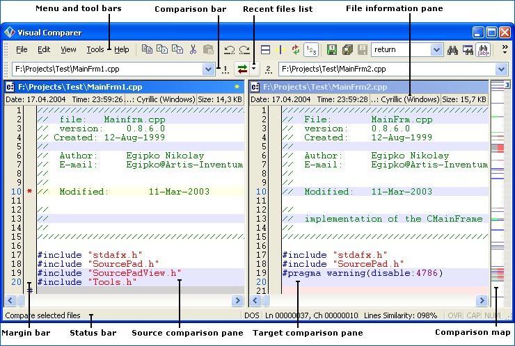 Visual Comparer 1.80.0525 software screenshot
