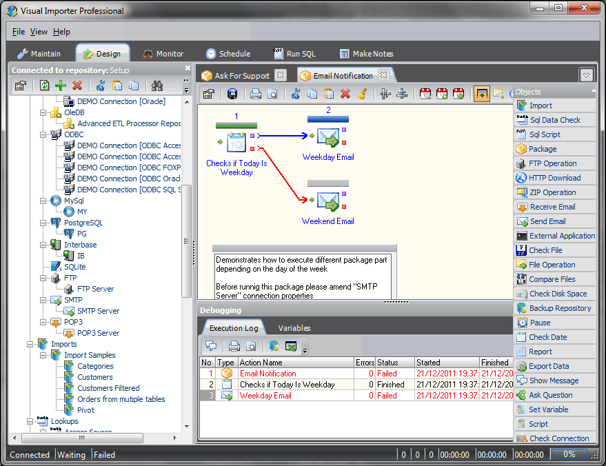 Visual Importer Professional 8.4.4.4 software screenshot