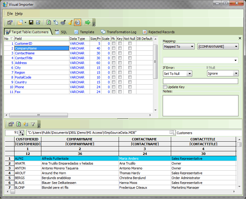 Visual Importer Standard 5.4.3.15 software screenshot