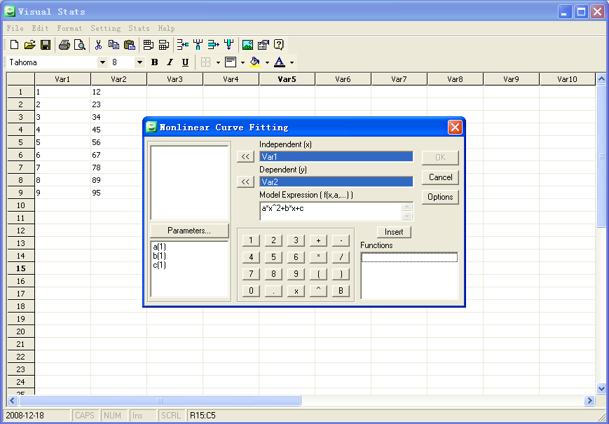 Visual Stats 2.0 software screenshot