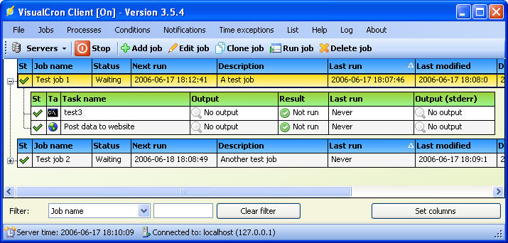 VisualCron 8.2.5.21273 software screenshot