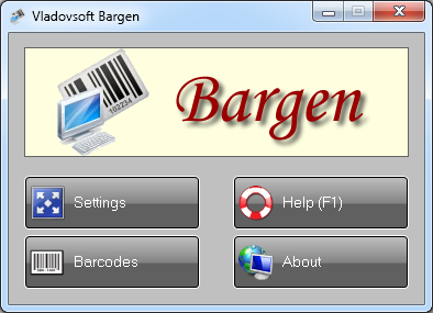 Vladovsoft Bargen 6.0.1 software screenshot