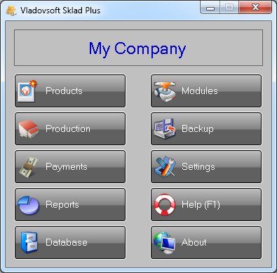 Vladovsoft Sklad 7.6.0 software screenshot