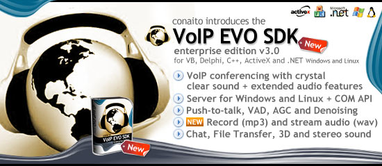 VoIP EVO SDK for Windows and Linux 3.0 software screenshot