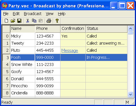 Voicent BroadcastByPhone Autodialer 8.0.7 software screenshot