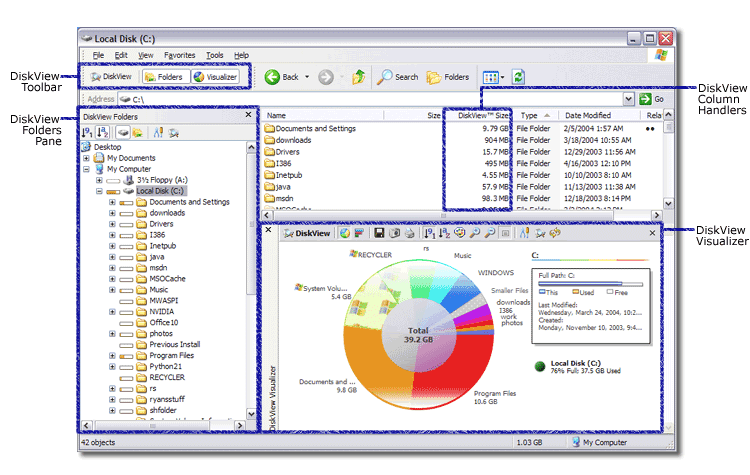 Vyooh DiskView 2.3 software screenshot