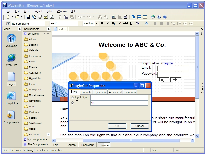 WEBSmith 3 software screenshot