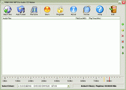WMA WAV MP3 to Audio CD Maker 1.1.0 software screenshot