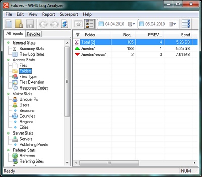 WMS Log Analyzer 3.6 software screenshot