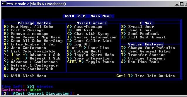 WWIV Telnet Server 5.00.62 software screenshot