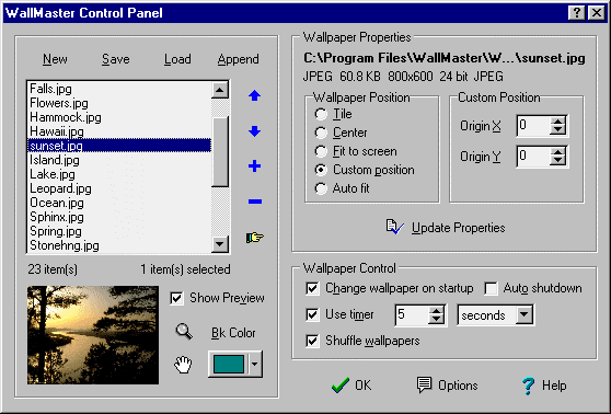 WallMaster Pro 4.0a software screenshot