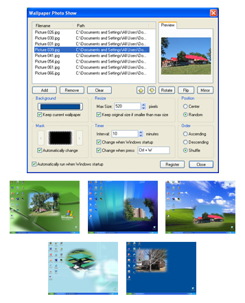 Wallpaper Photo Show for to mp4 4.39 software screenshot