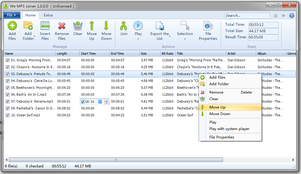 We MP3 Joiner 3.2.0.0 software screenshot