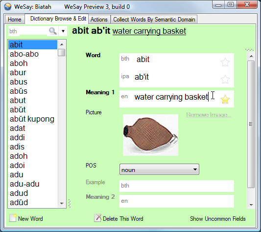WeSay 1.3.78.0 software screenshot