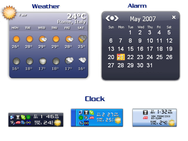Weather Clock 4.4 software screenshot