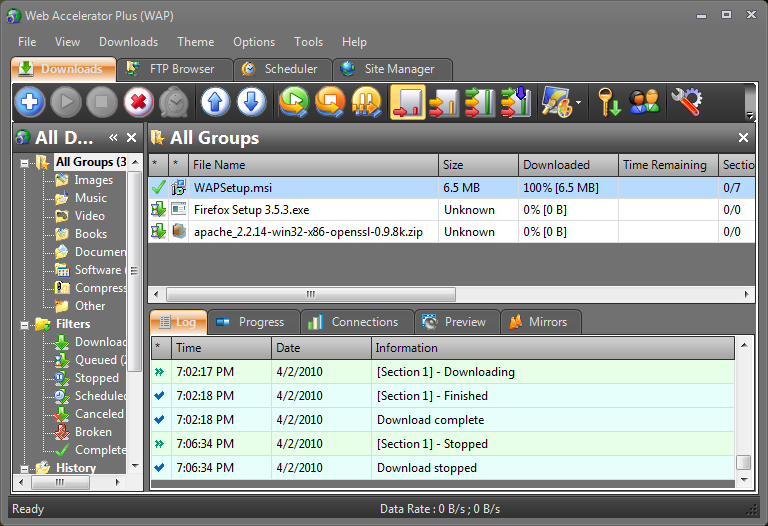 Web Accelerator Plus 2.0.1 software screenshot