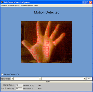 Web Camera Security System 1.0 software screenshot