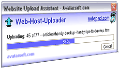Web-Host-Uploader 105 software screenshot