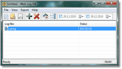 Web Log DB 3.8.0373 software screenshot