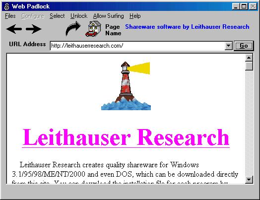 Web Padlock 3.2 software screenshot
