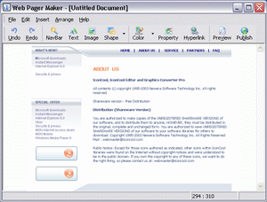 Web Page Maker 3.0 software screenshot