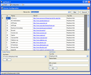 Web Partner Check 2.1 software screenshot