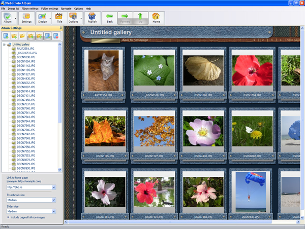Web Photo Album 1.2 software screenshot