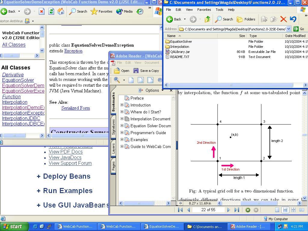 WebCab Functions (J2SE Edition) 2.0 software screenshot
