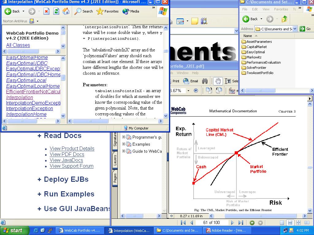 WebCab Portfolio (J2EE Edition) 5.0 software screenshot