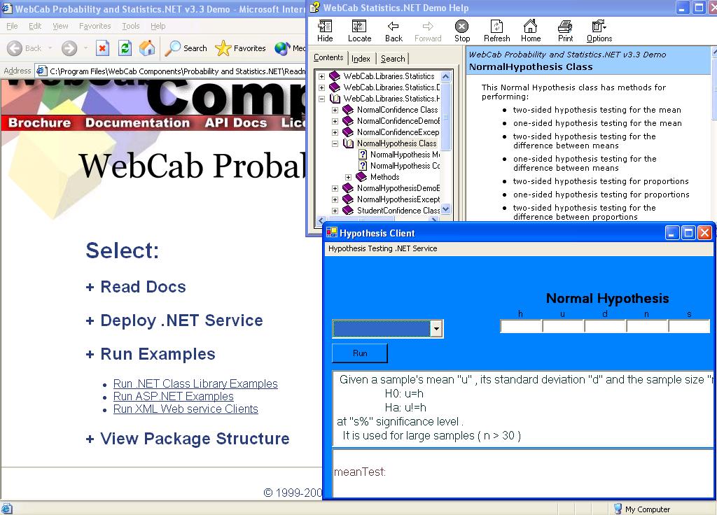WebCab Probability and Stat for .NET 3.6 software screenshot