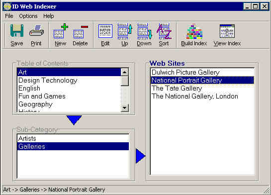WebIndex 1.0 software screenshot