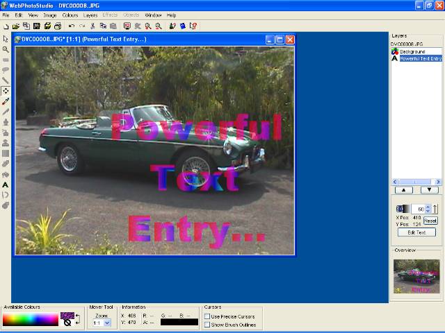 WebPhotoStudio 1.01f software screenshot