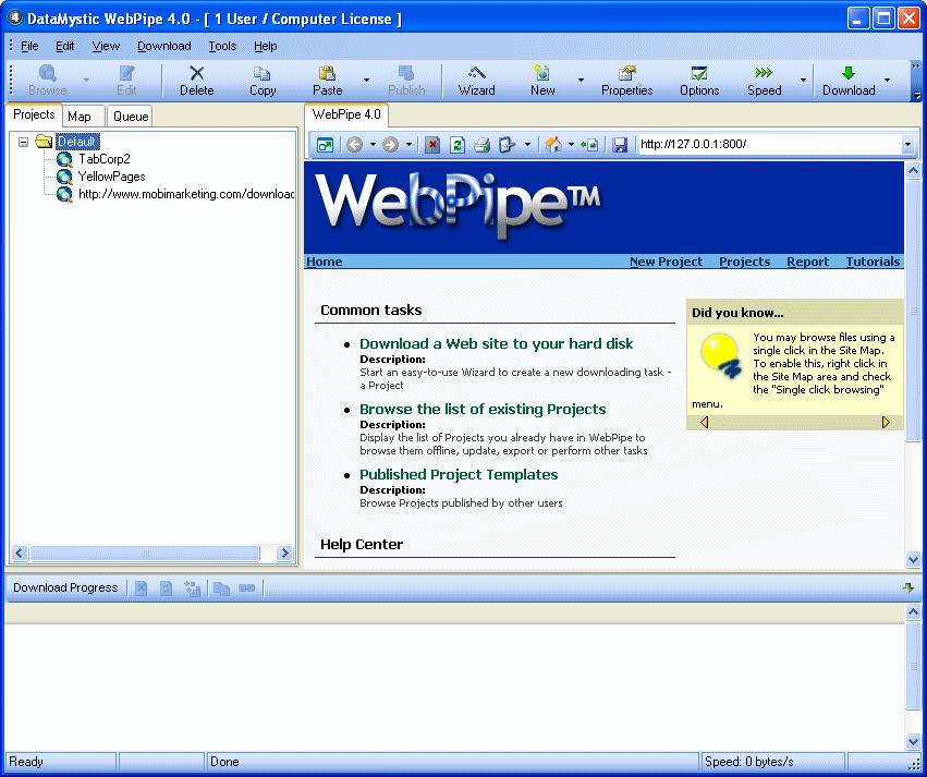 WebPipe 5.9 SR3 software screenshot