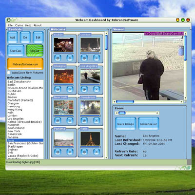 Webcam Dashboard 2.1 software screenshot