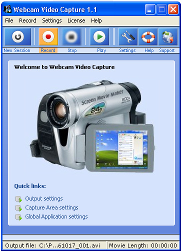 Webcam Video Capture 4.098 software screenshot