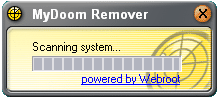 Webroot MyDoom Remover 1.1 software screenshot
