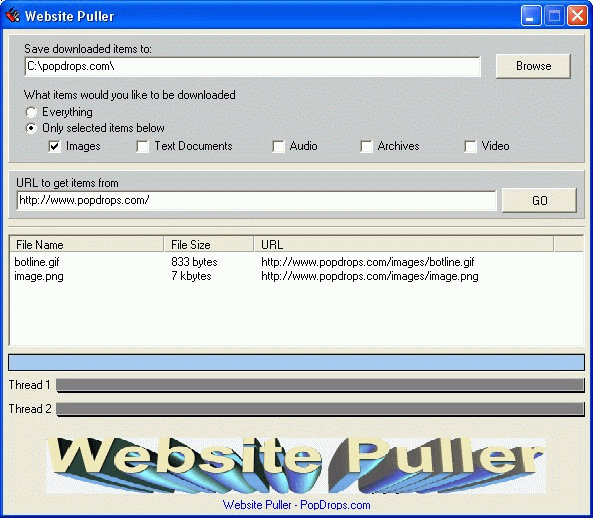 Website Puller 1.0.1 software screenshot
