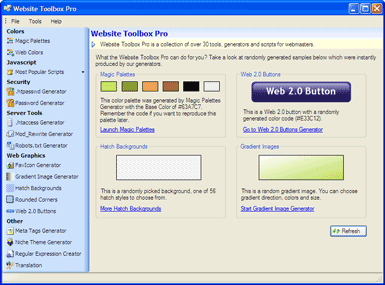 Website Toolbox Pro 1.2 software screenshot