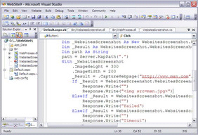 Websites Screenshot DLL 1.7 software screenshot